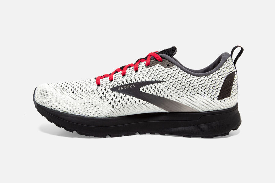 Brooks Revel 4 Road Running Shoes Mens White/Black/Red 784296-ADF